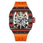 Haofa Automatic Skeleton Mechanical Watch For Men Super Luminous Sapphire Self-wind Movement Mens Watch Carbon Fiber Bezel  1905