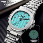 PINDU DESIGN Men's Watches Skeleton Tourbillon Automatic Watch For Men Stainless steel Fashion Waterproof Mechanical Wristwatch