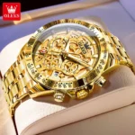 OLEVS Skeleton Automatic Mechanical Watches Men Luminous