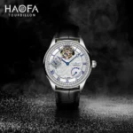 Haofa Skeleton Automatic Tourbillon Watches man Sapphire Glass Flying Tourbillon Bussiness Fashion Luxury Watches for men 8001