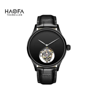 Haofa Simple Manual Tourbillon Mechanical Watches Mens No Logo Flying Tourbillon Sapphire Wristwatches Skeleton Luxury 1039