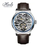 Haofa Hollow Automatic Tourbillon Movement Watches Men Skeleton Sapphire Self-Wind Mechanical Watch for Men Business Casual 1930
