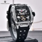 PAGANI DESIGN 2025 New Men's Automatic Mechanical Watch 42mm Fashion Casual Skeleton Sapphire Stainless Steel Watch for Men