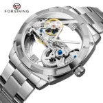 2024Top Brand Luxury Stainless Steel Skeleton Tourbillon Automatic Movement Men Watch Mechanical Waterproof Luminous Wrist Clock